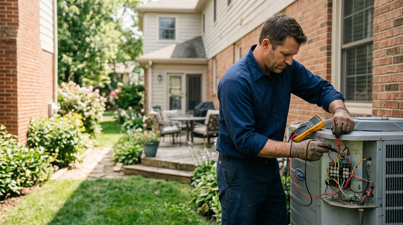 HVAC technician working near Holbrook, AZ